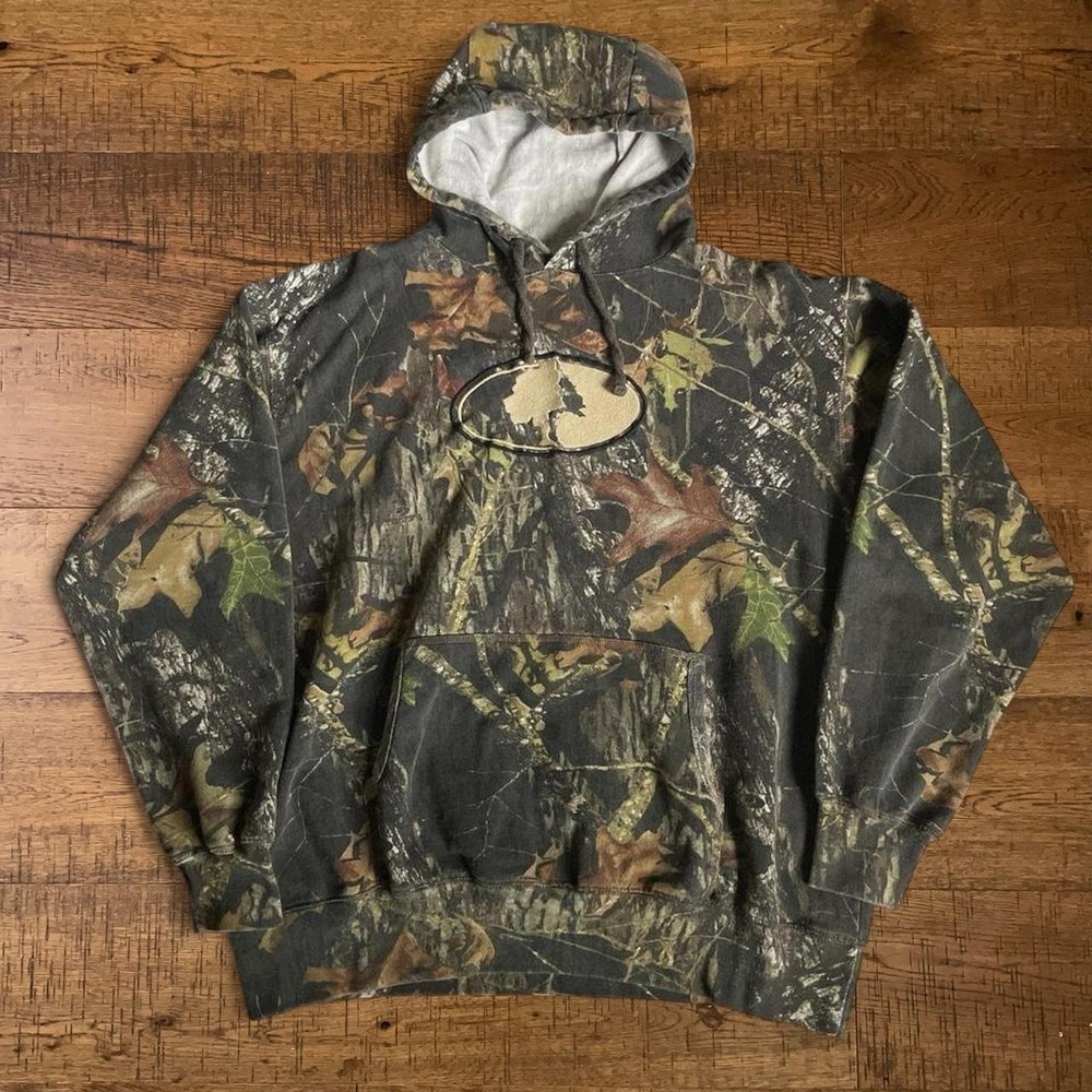 Russell Outdoors Hoodie Mens XXL Green Realtree Camo Vintage Woodstalker